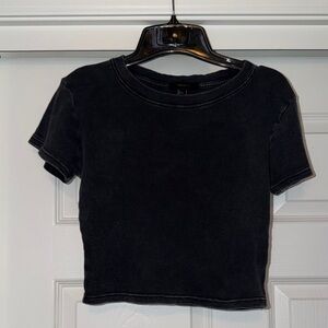 Forever 21 Charcoal Crop Top